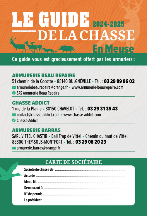 GUIDE DE LA CHASSE 2024-2025